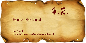 Husz Roland névjegykártya