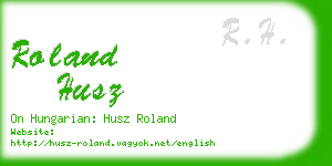 roland husz business card